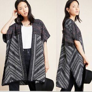 NWT ANTHROPOLOGIE MOLLY BRACKEN Womens' Black Sally Geo Sweater XS/Small $130.00